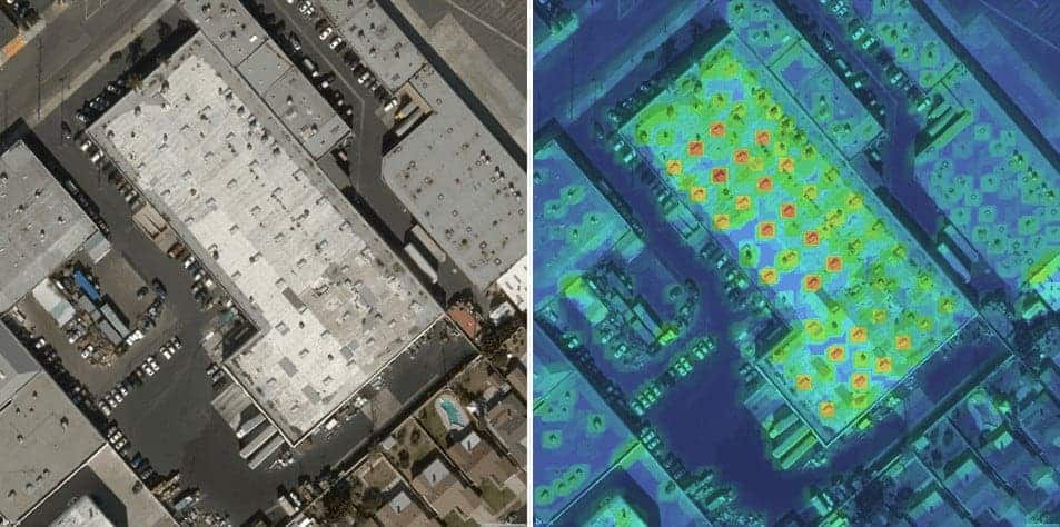 Satellite imagery showing Aurora’s automatic identification of similar obstructions with computer vision Satellite imagery showing Aurora’s automatic identification of similar obstructions with computer vision