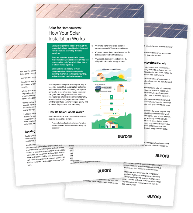 Aurora guide that goes over how to wire solar panels.